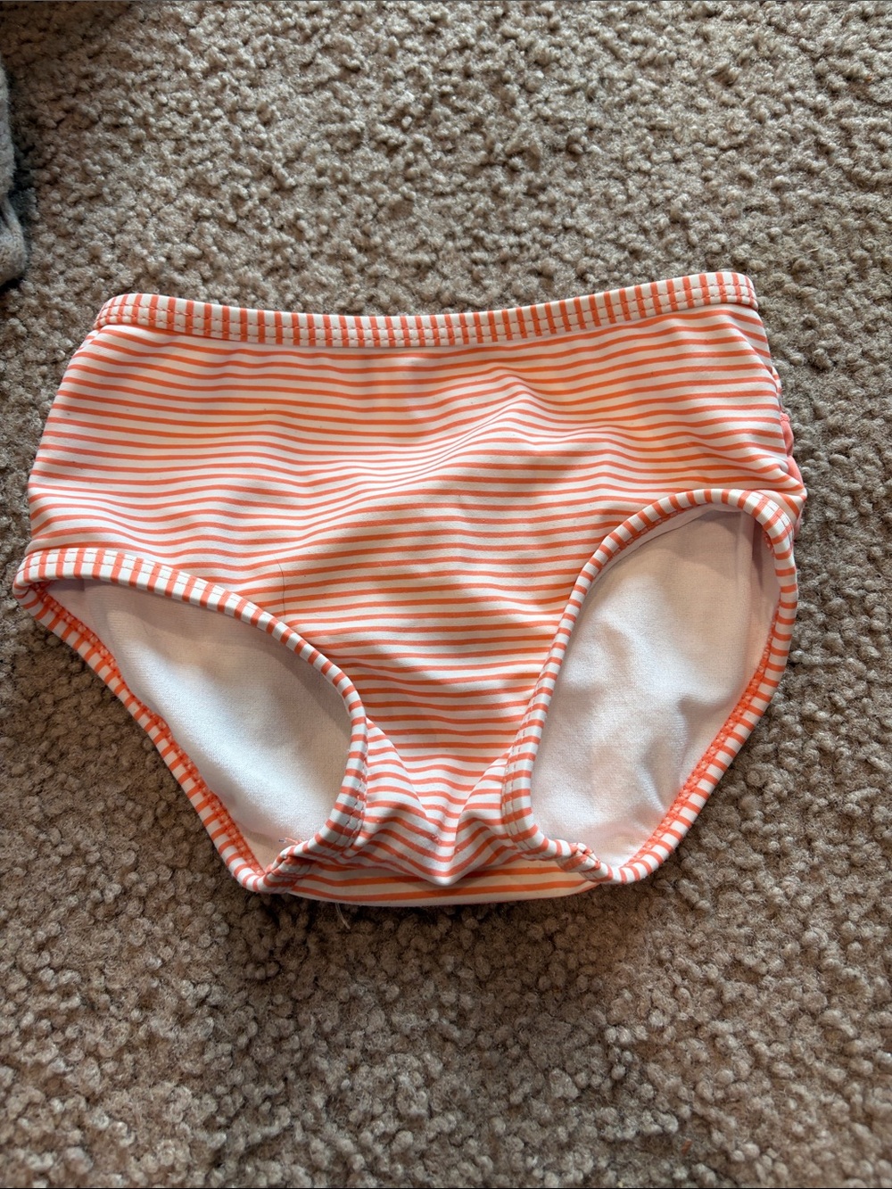 B69 Ruffle Butts O/W Stripped Swim Bottoms, 2t